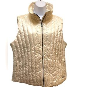 Calvin Klein Performance Puffer Vest Ivory        Size 2 X